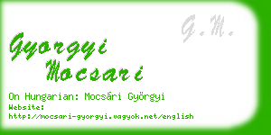 gyorgyi mocsari business card
